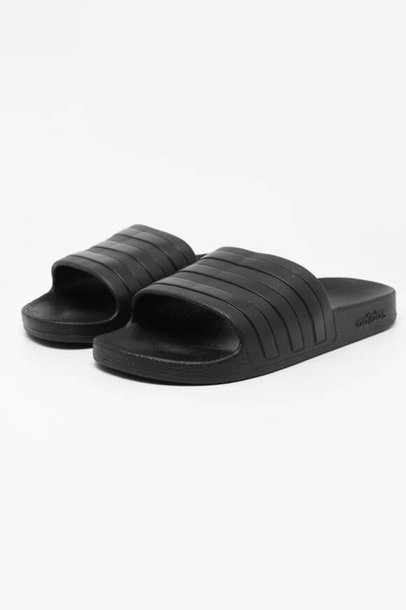Adilette Aqua Pantoletten - Core Schwarz
