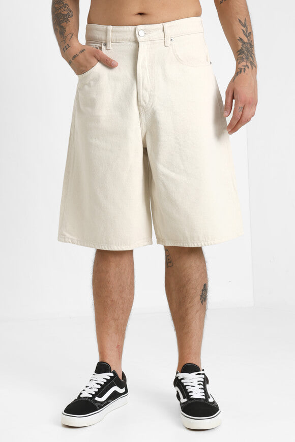ONSCARL Balloon Fit Jeans Bermudashorts - Offwhite