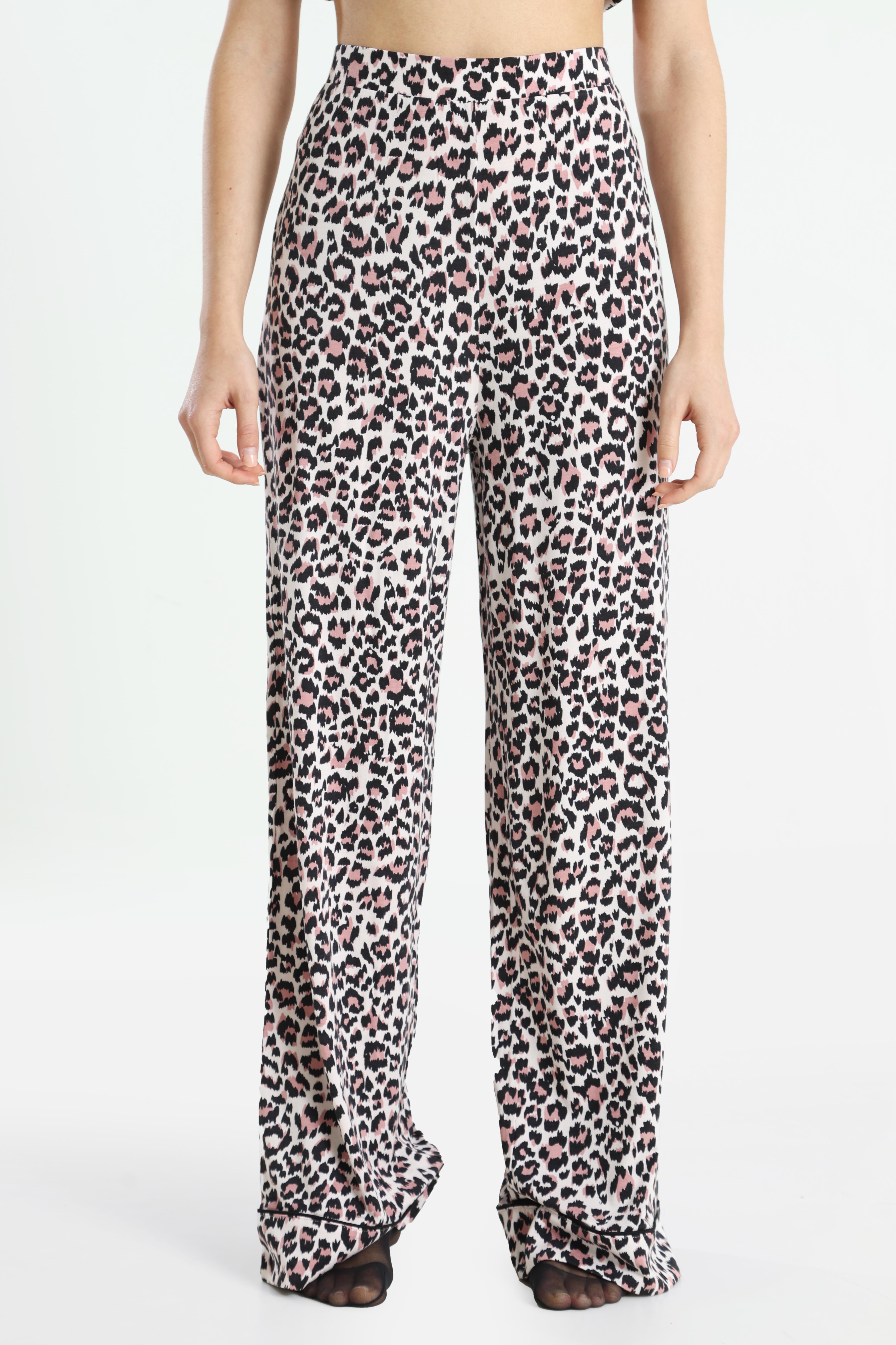 Dessous de pyjama - léopard rose