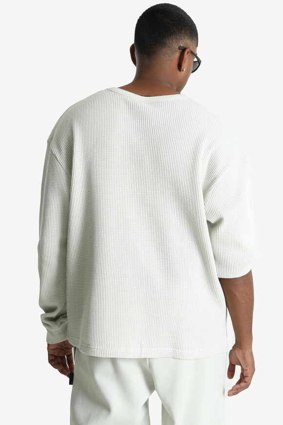 Shirt manches longues en tissu gaufré - Dawn Blue