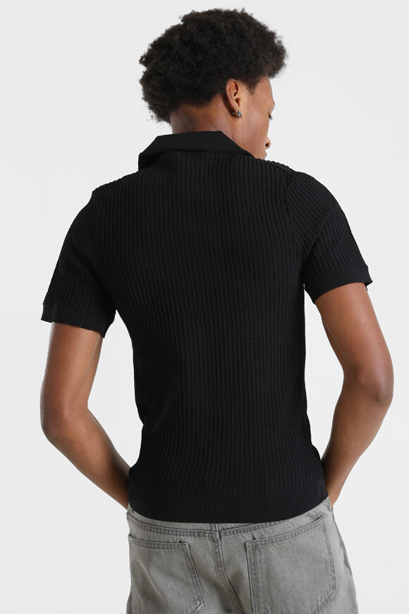 T-Shirt en tissu structuré - Noir