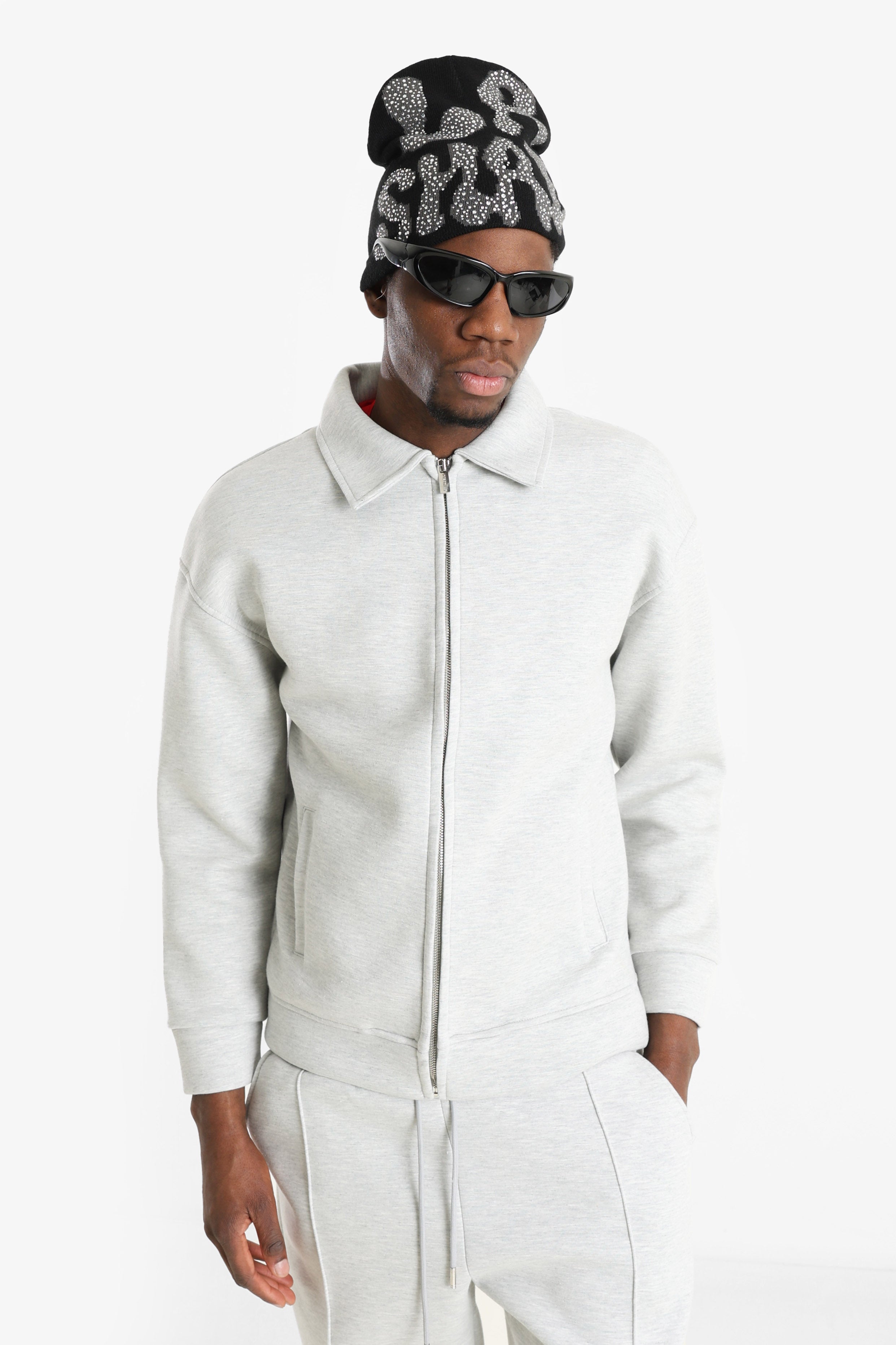 Trainingsjacke - Light Grey Heather