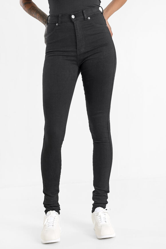 Solitaire High Waist Skinny Jeans - Black