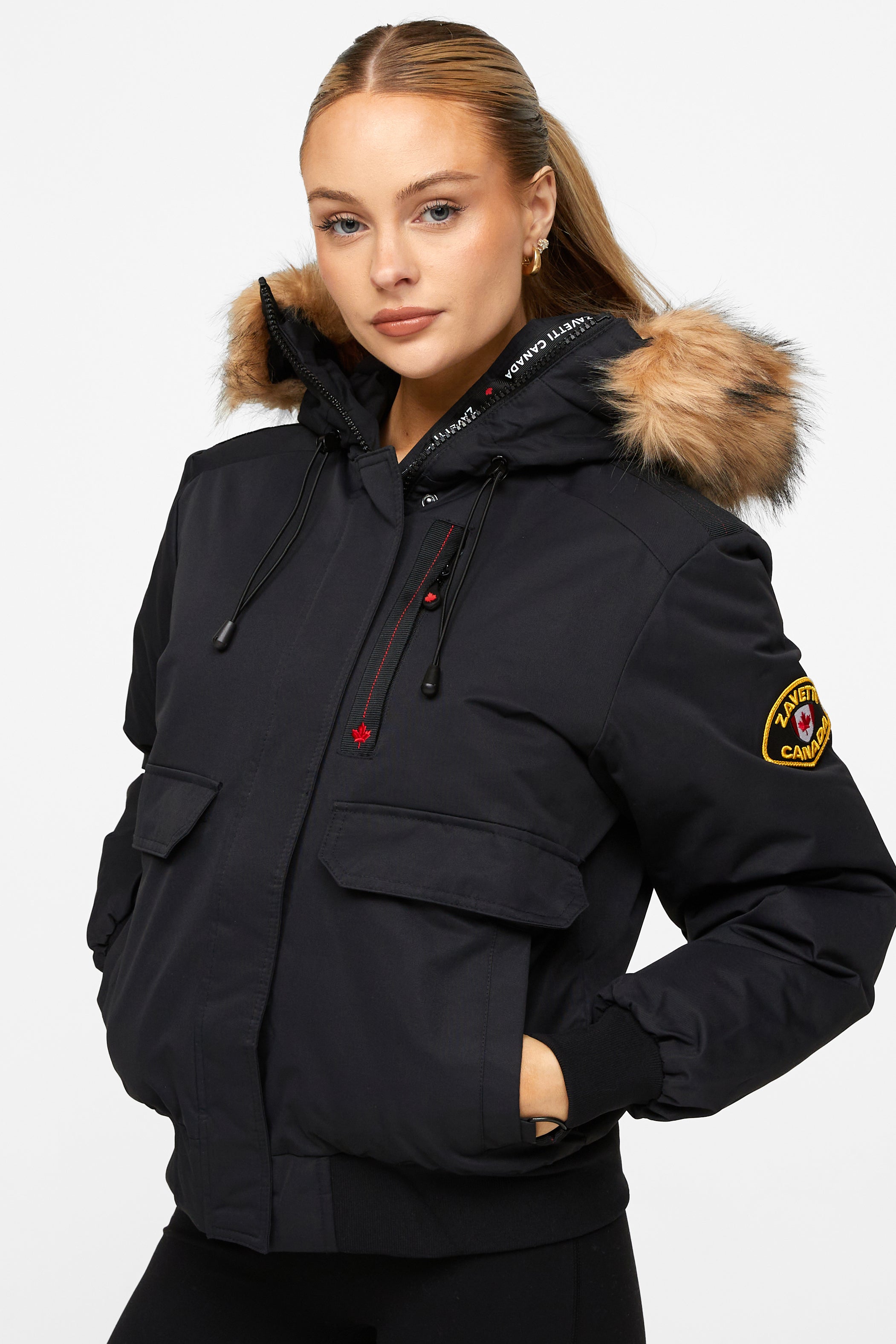 Gabiella Wattierte Bomberjacke - Jet Black