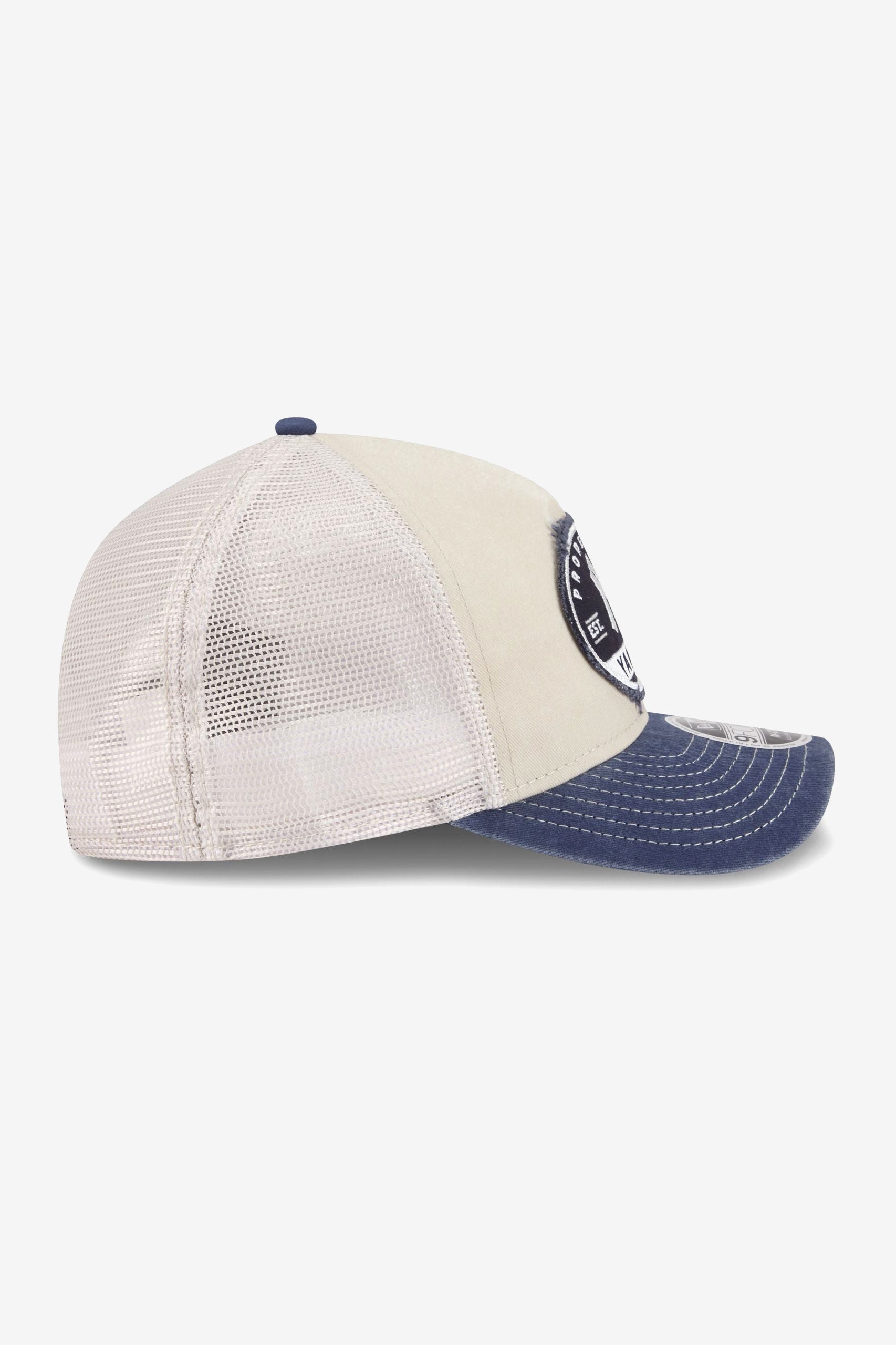 Cappellino trucker / snapback - Beige + Blue