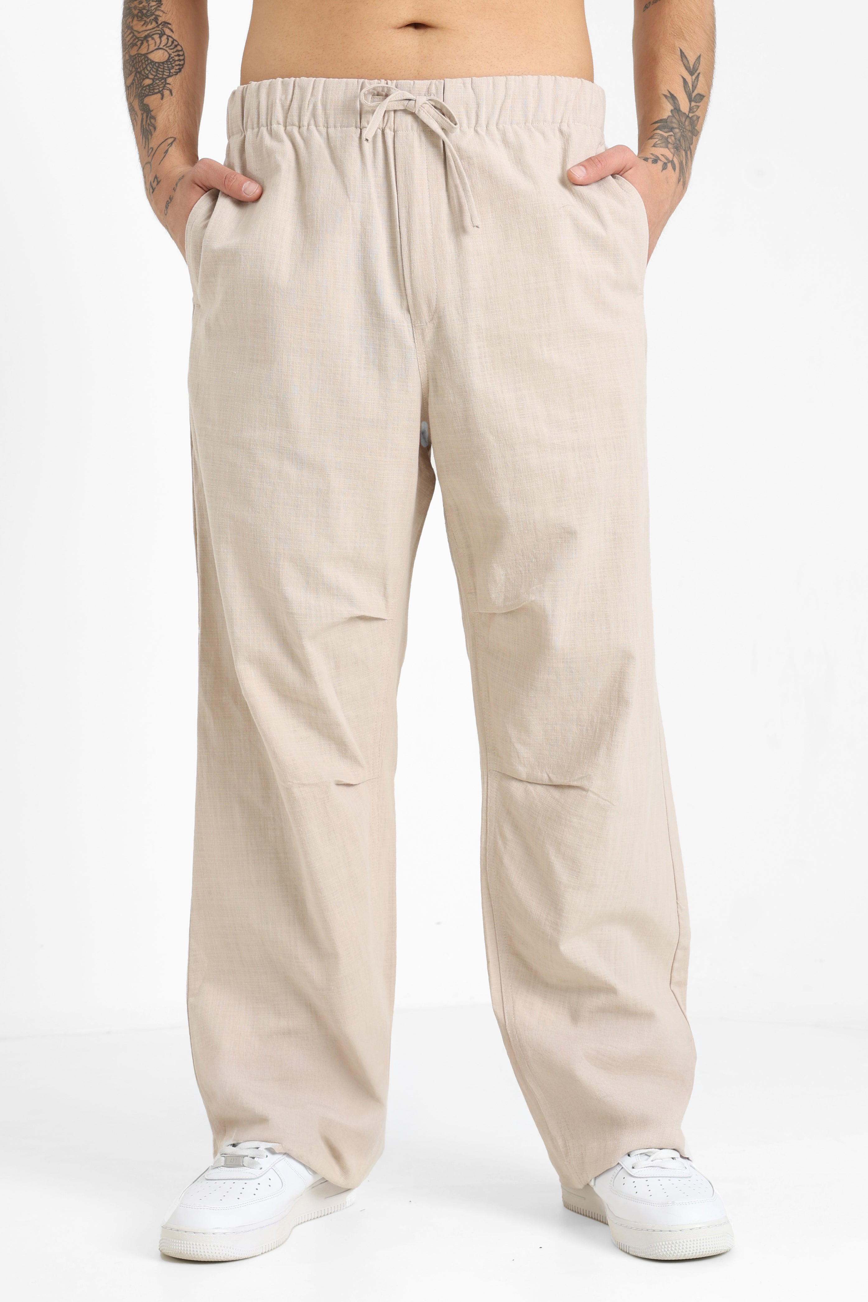 Leinenhose - Beige