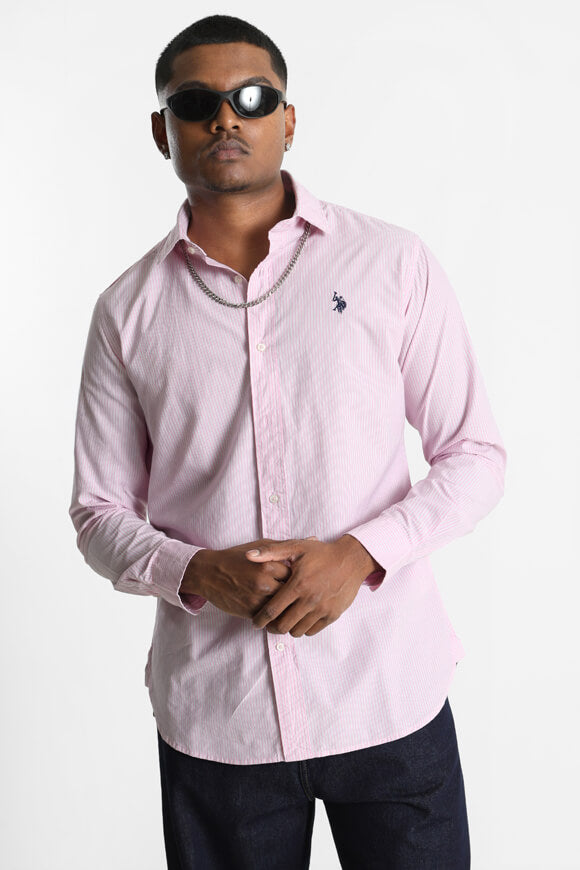 Zed Hemd - Light Pink + White