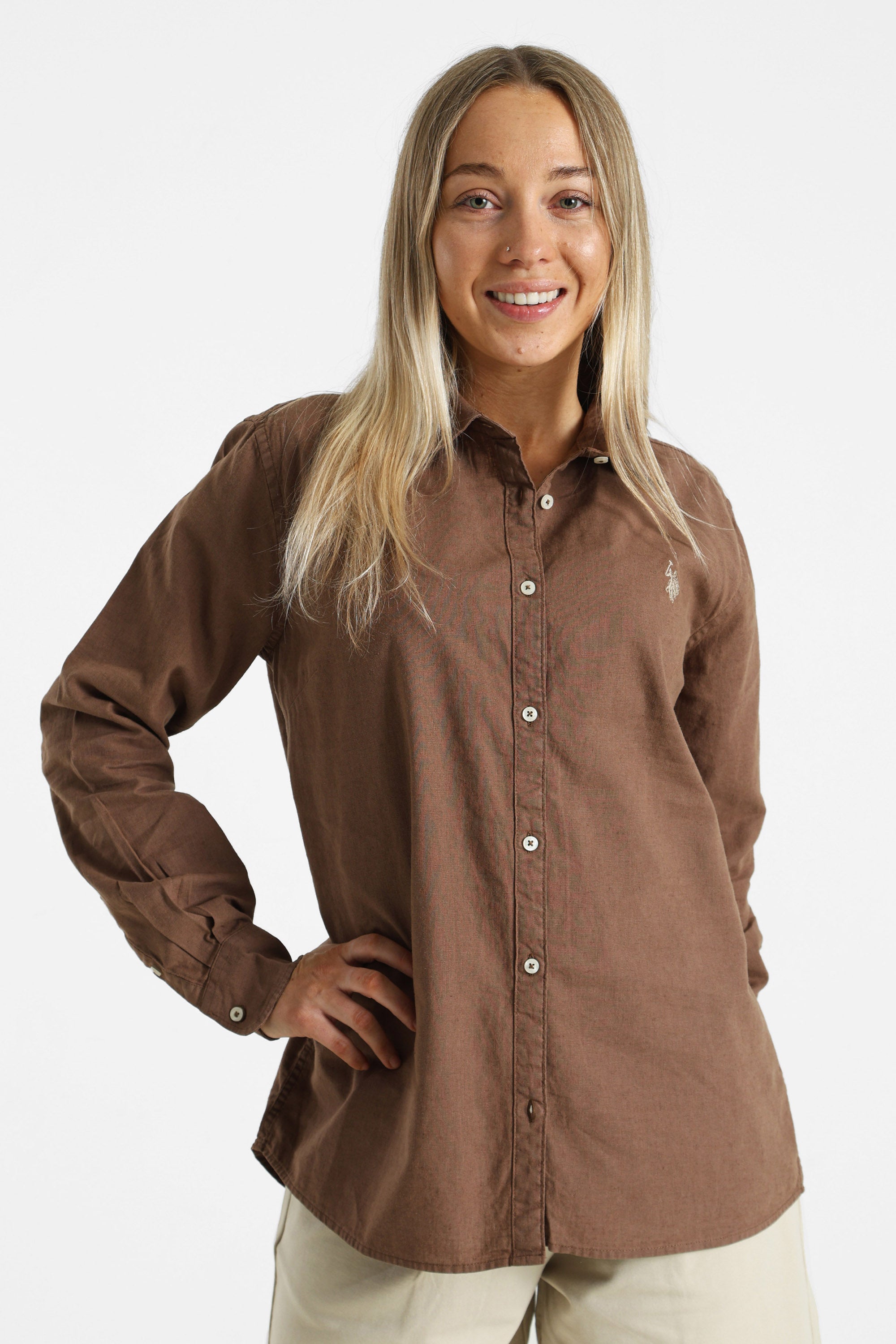 Fair Leinenhemd - Brown