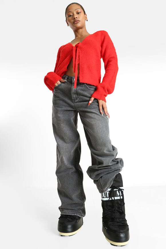 Jaquette en tricot - Rouge