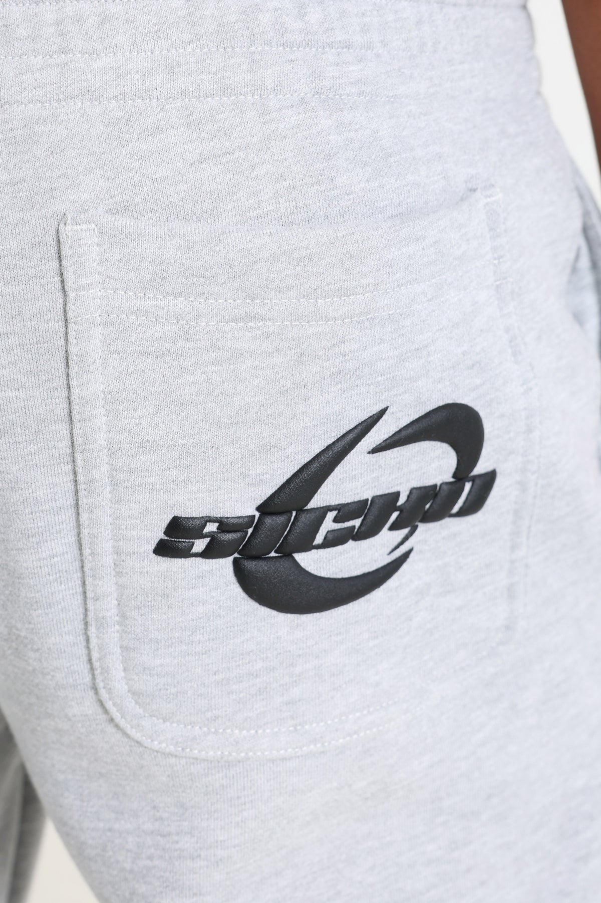 Sweathose - Grau meliert + Schwarz