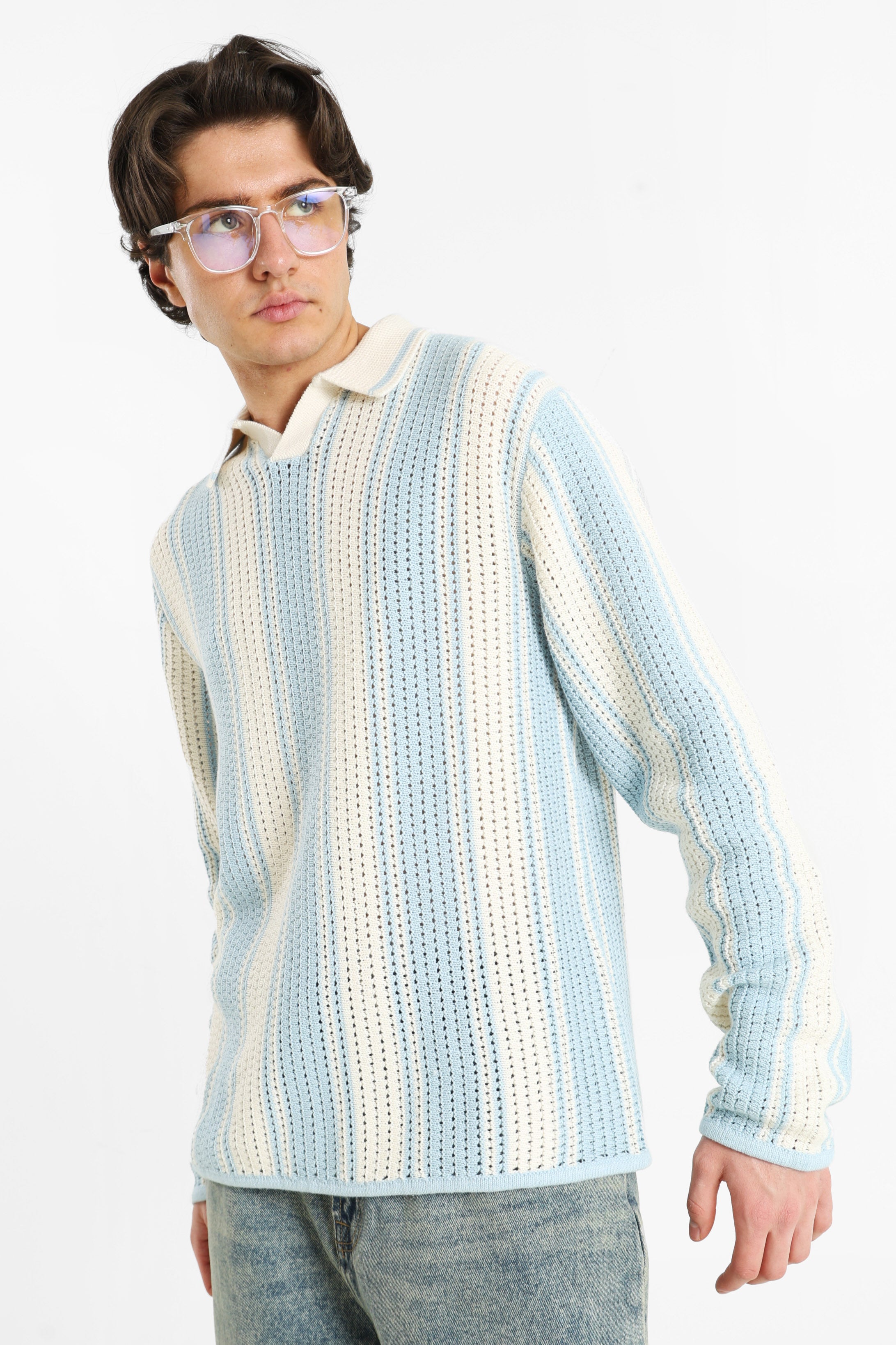 Strickpullover - Cashmere Blue + Sea Salt