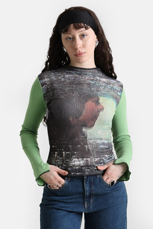 Analogue shirt manches longues en mesh - Multicolor