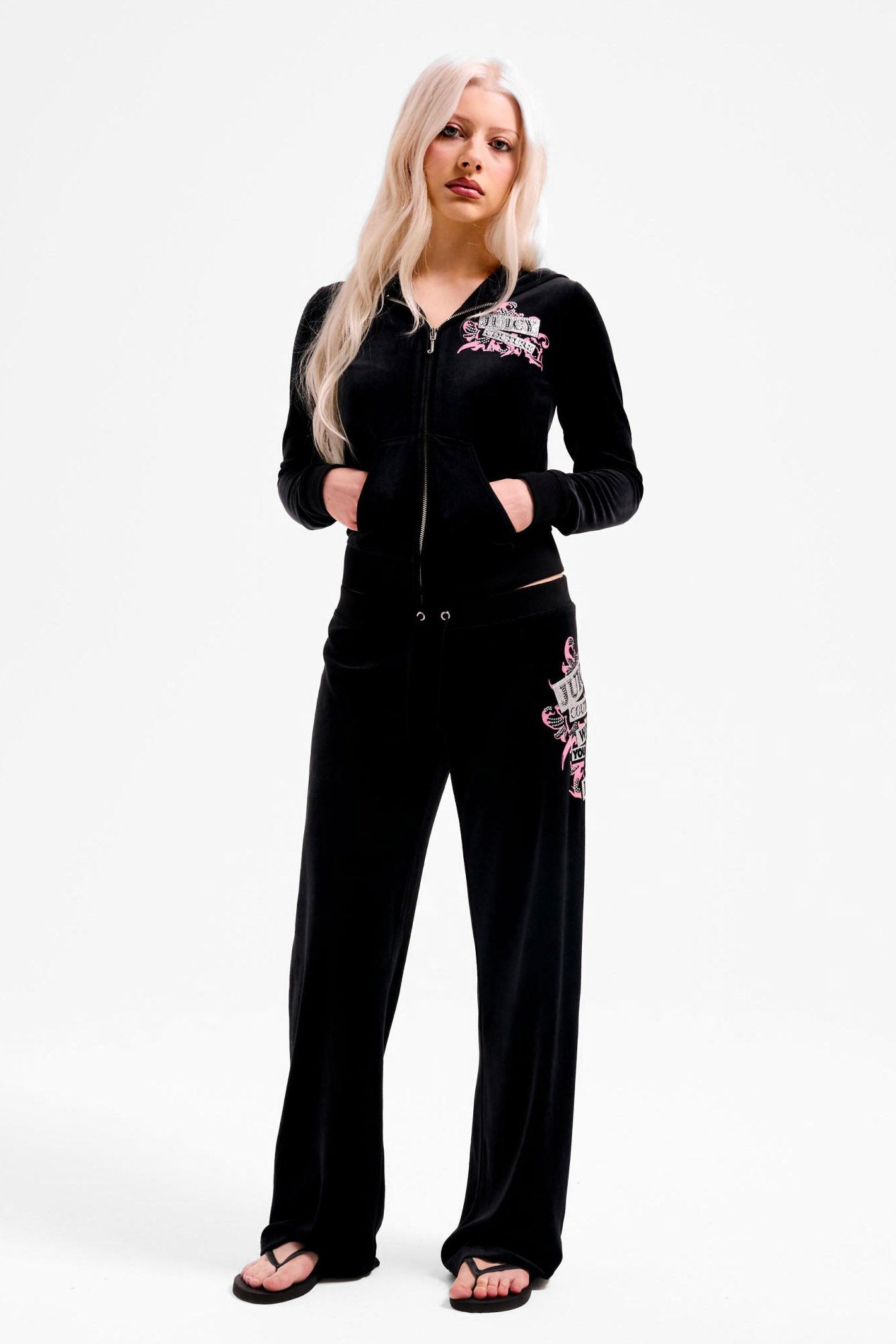 Short velvet jacket - Black