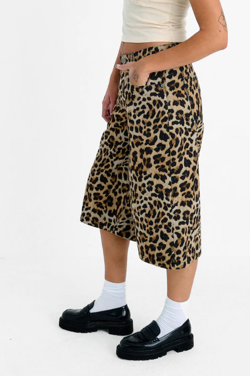 Release Jort short en jean - Leopard