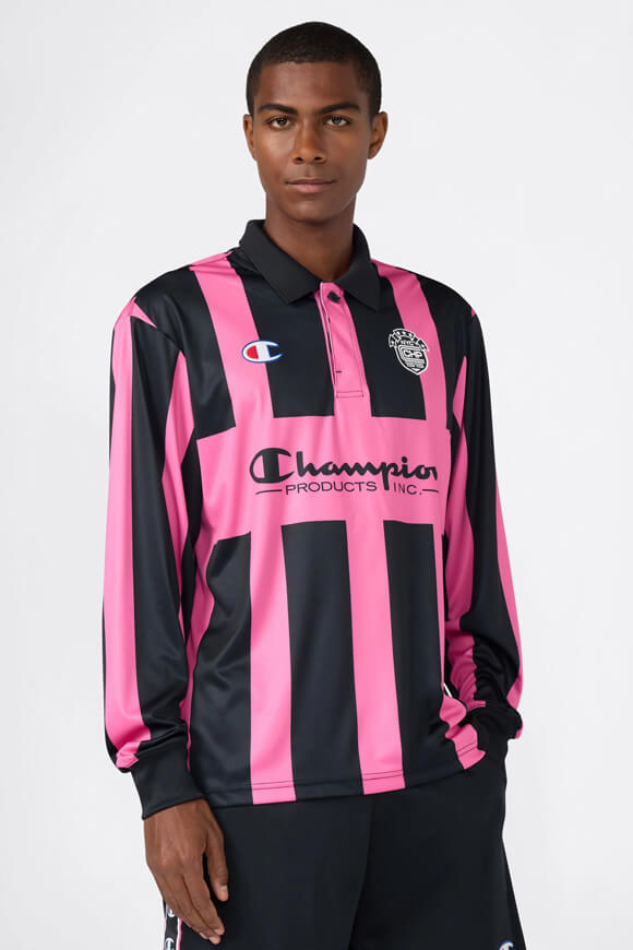 Loose long-sleeve shirt - Black + Pink