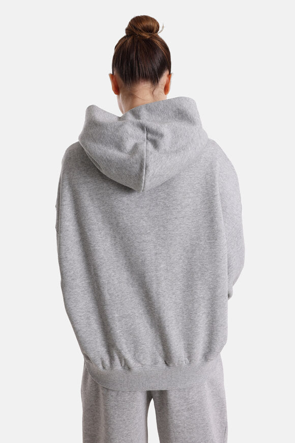 Sweat à capuche oversize - gris clair chiné