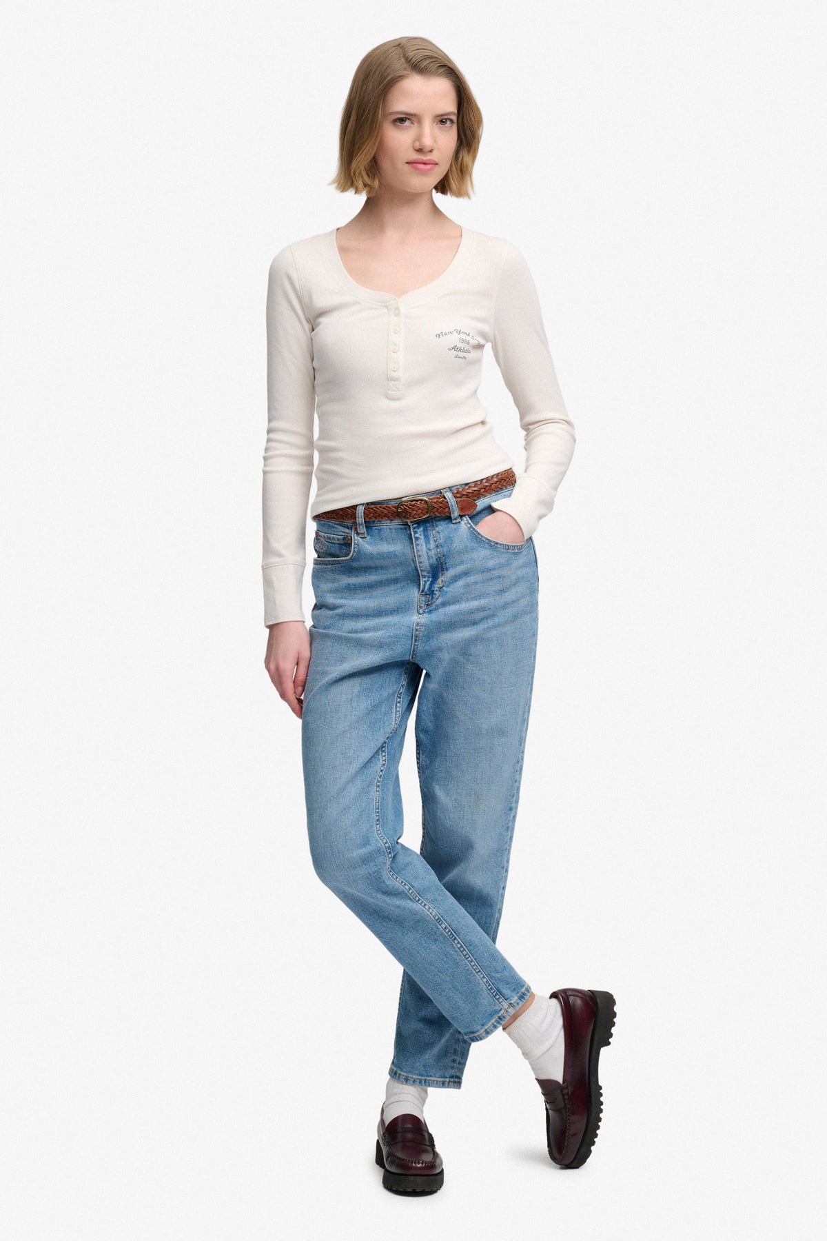 Camicia a coste maniche lunghe