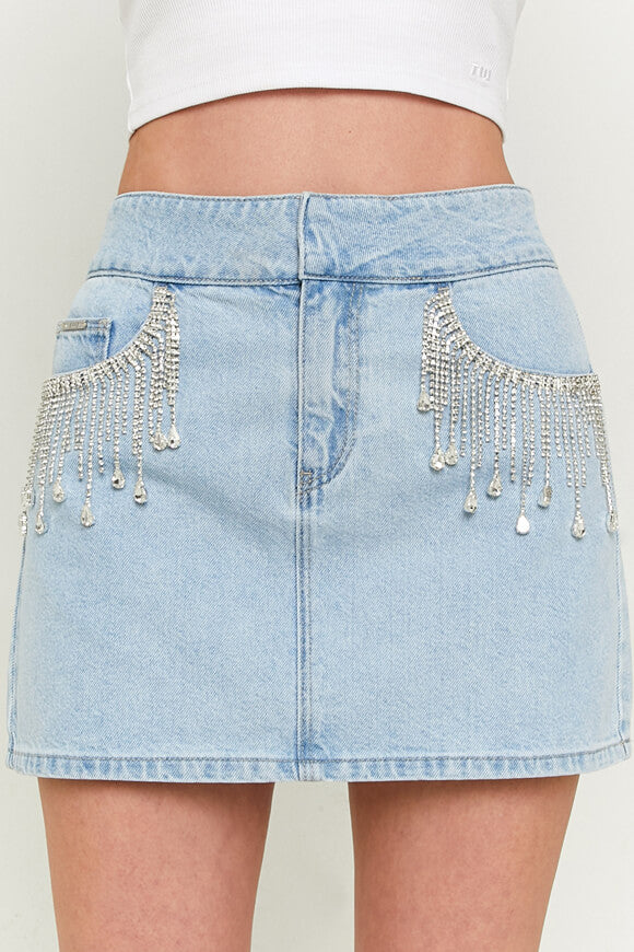 Jeans Minirock - Light Blue