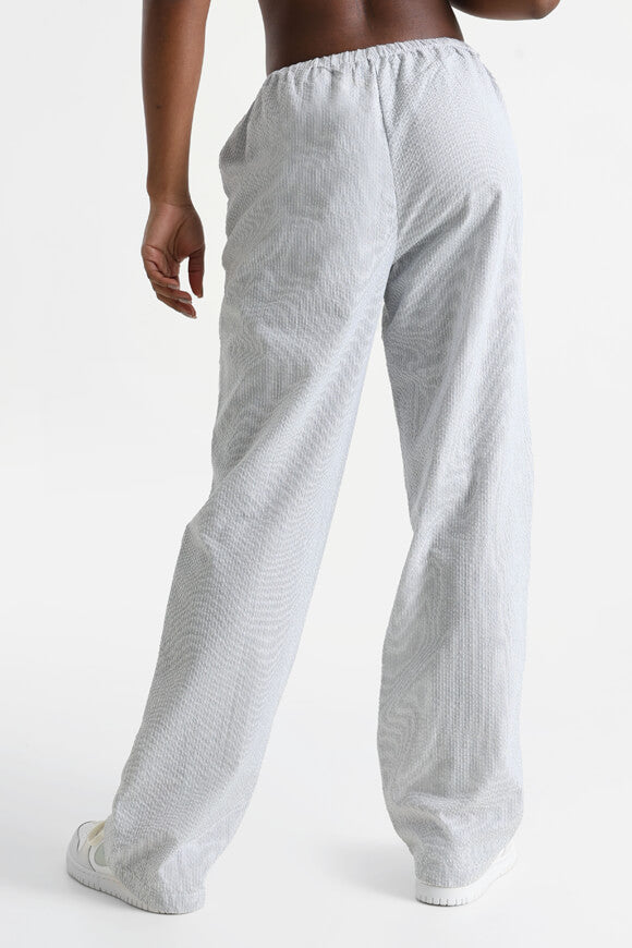 Hose aus Seersucker - Schwarz + Weiss