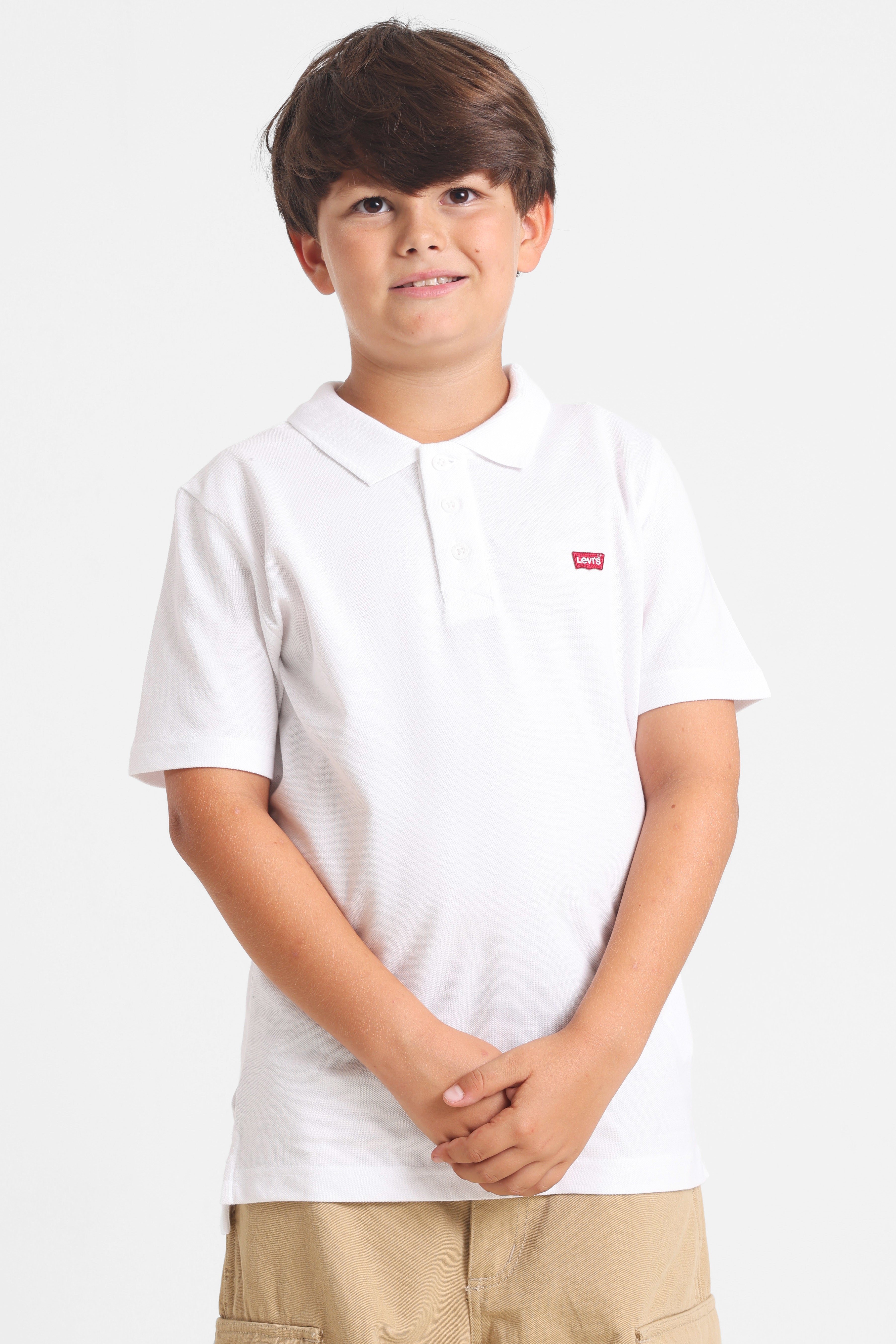 Poloshirt - White + Red