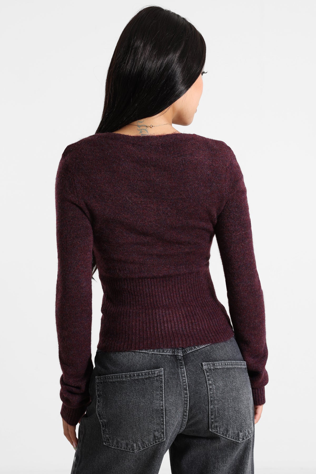 Pull en tricot - Burgundy