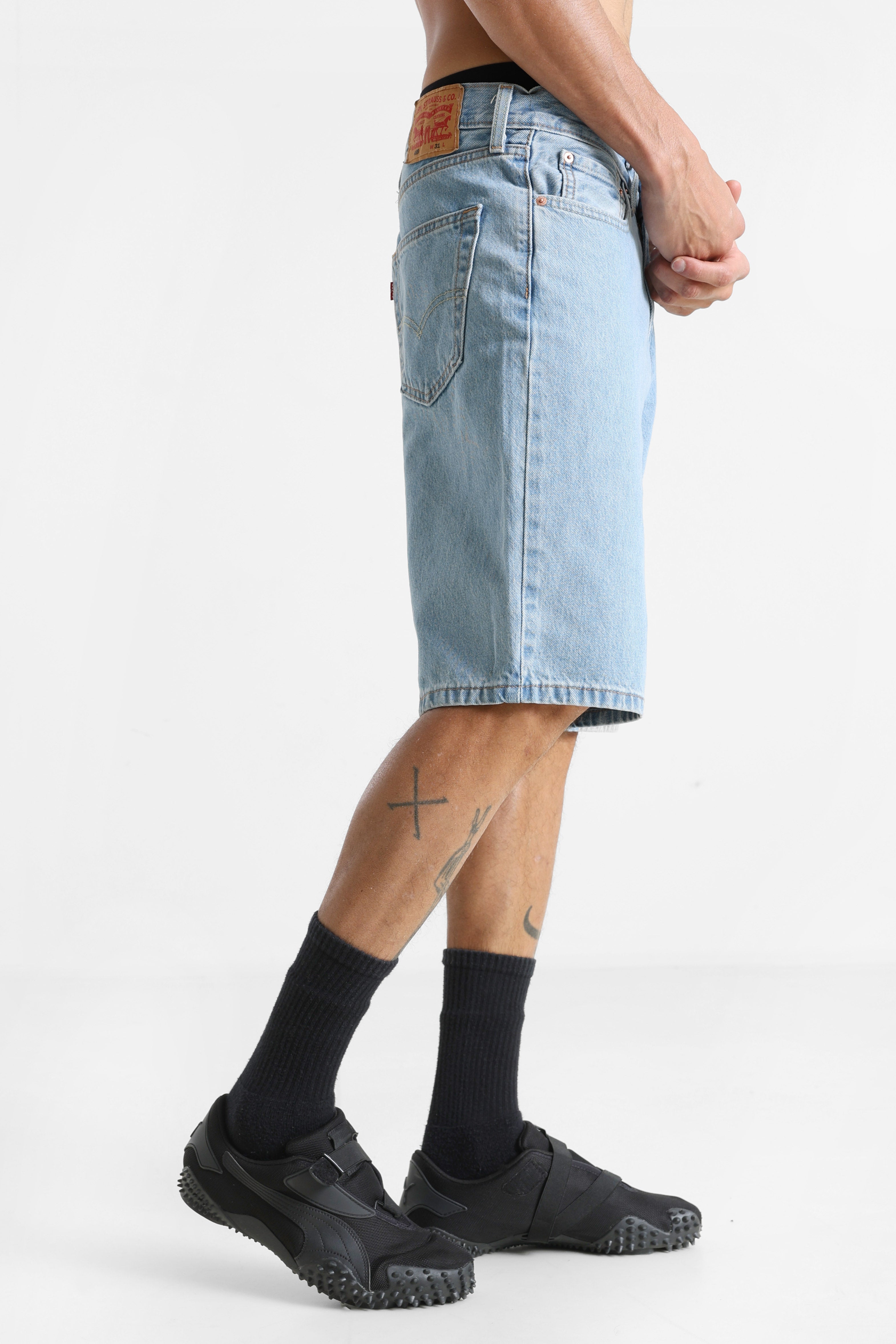 Jeansshorts - Light Blue Denim