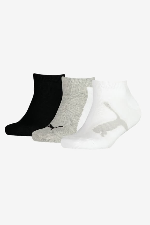 Dreierpack Kids Socken - Weiss + Grau meliert + Schwarz