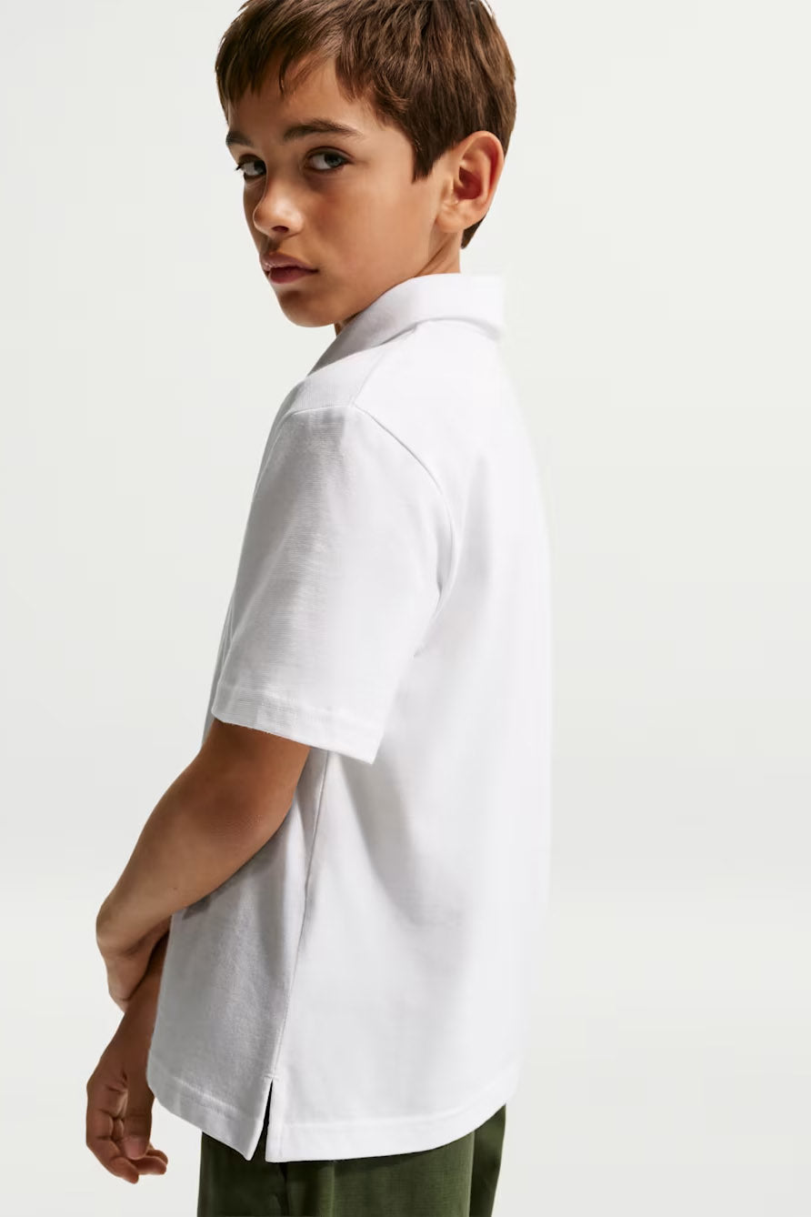 Poloshirt - White + Black