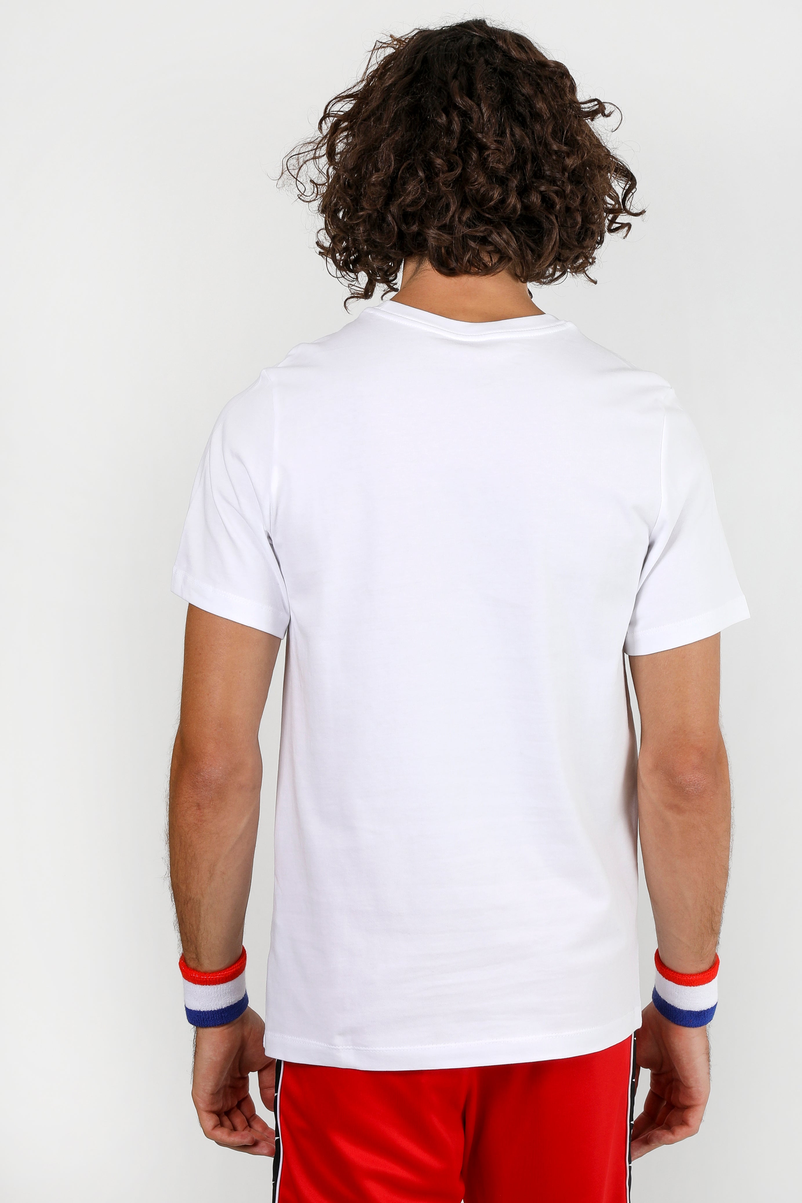 T-Shirt - White + Black + University Red