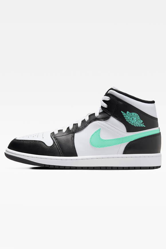 Air Jordan 1 Sneaker - White + Green Glow + Black
