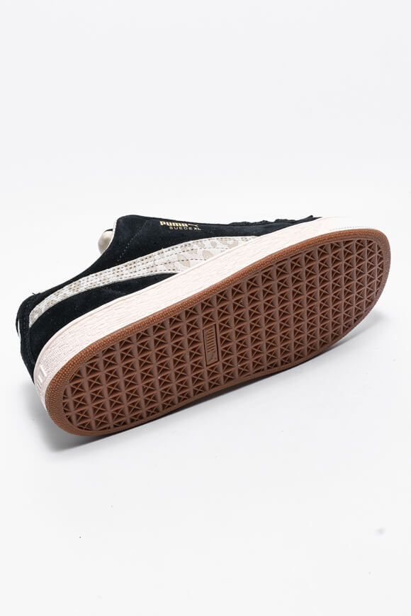 Suede XL Sneaker - Black + Warm White