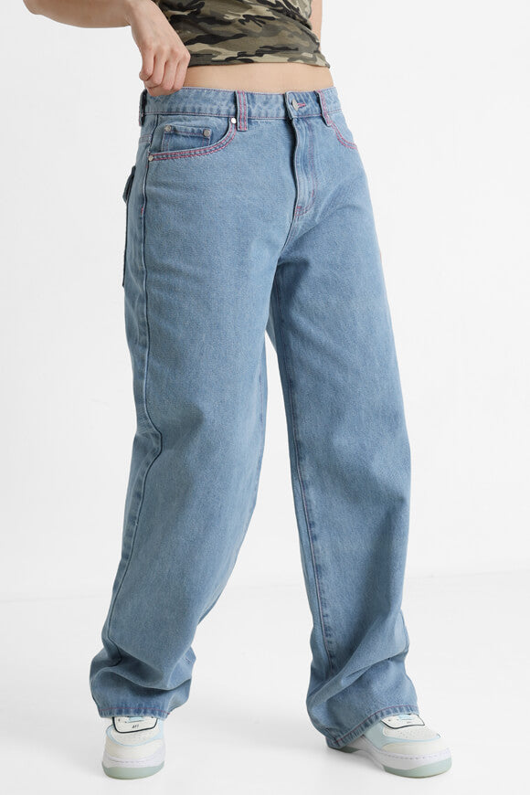 Baggy Jeans - Hellblau Denim