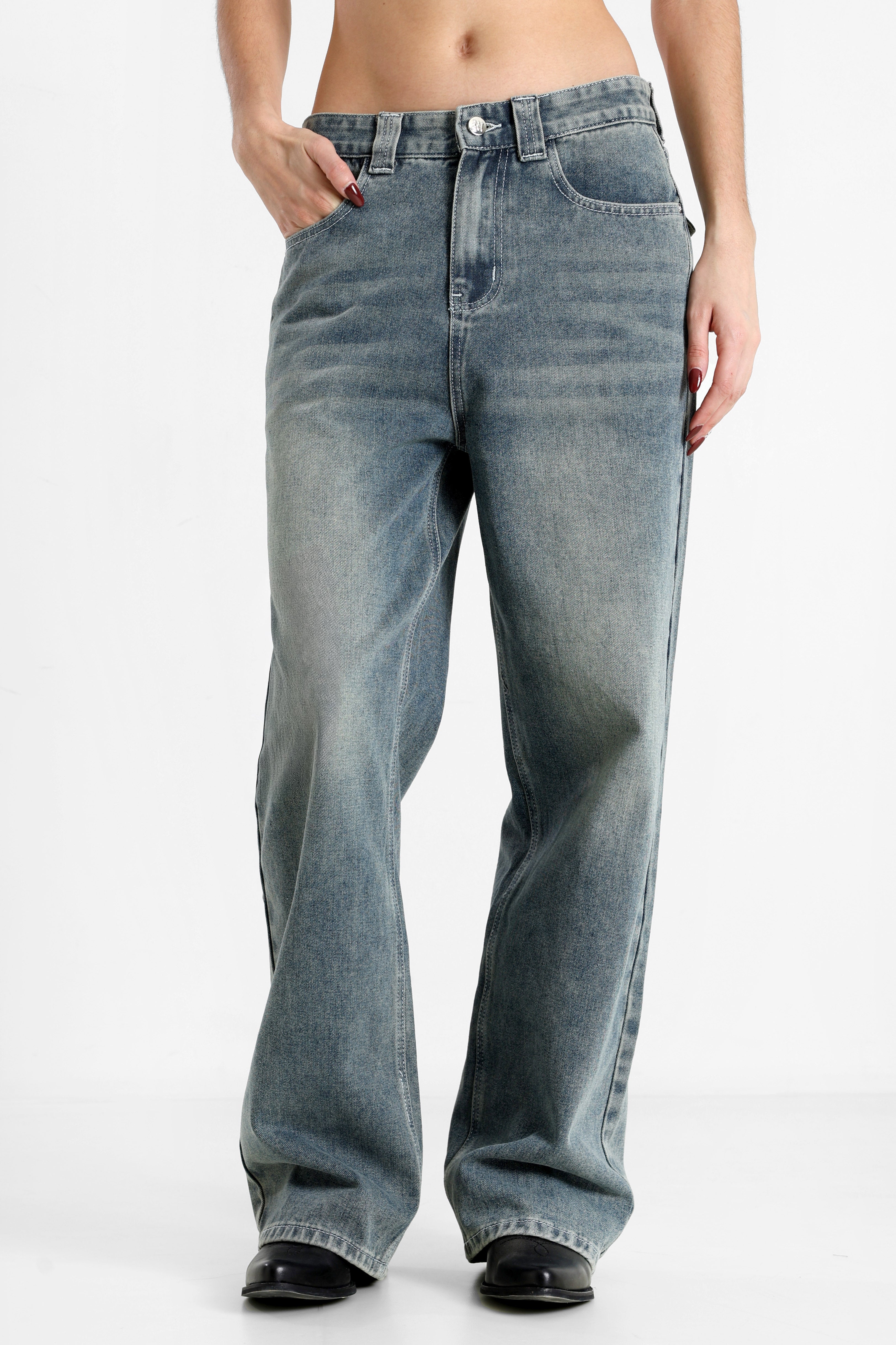 Jeans Baggy Fit - Blu medio Usato