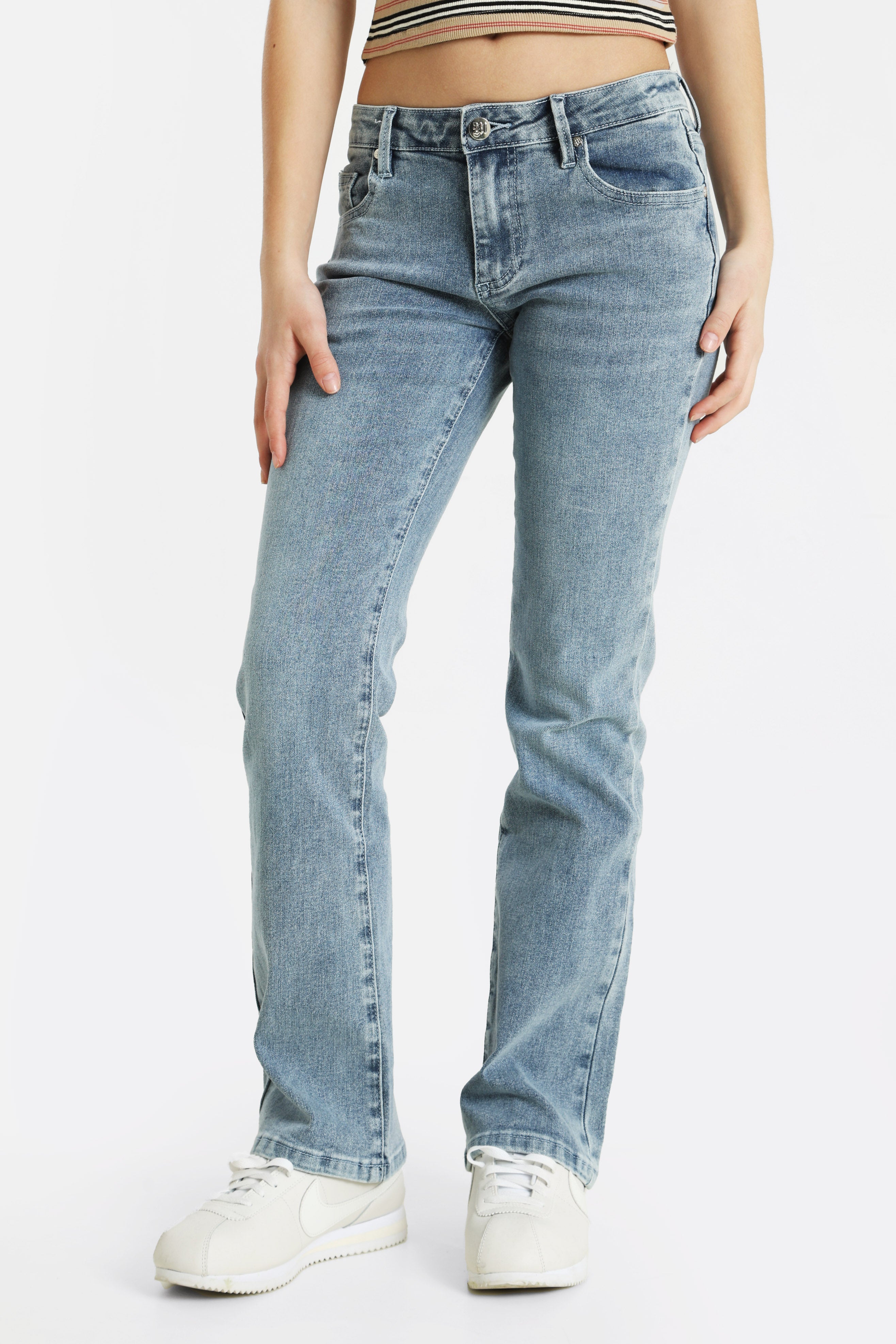 Flared Jeans - Gewaschen Blau