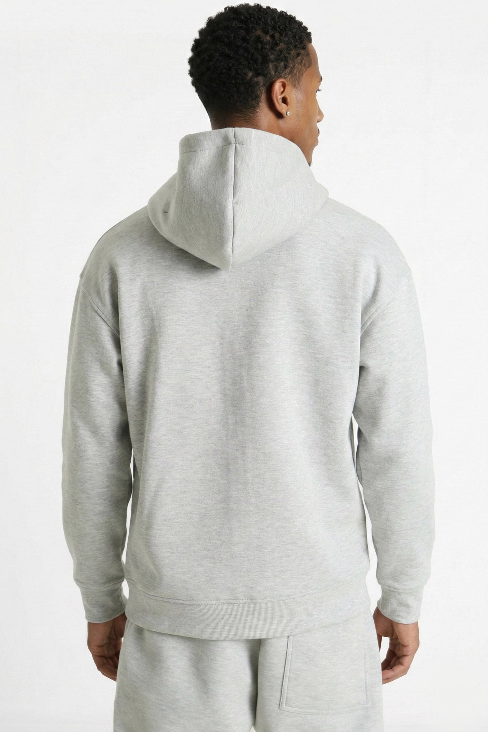 Hooded zip-up sweatshirt - Light Grey Heather