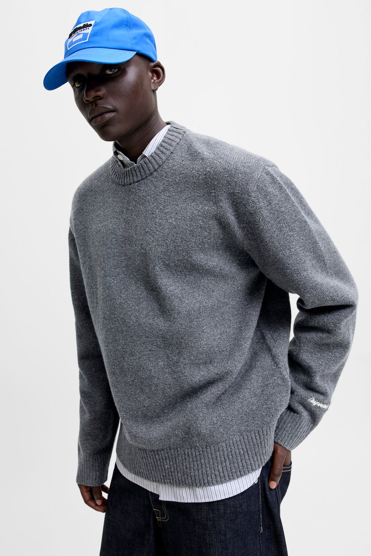 JORNORREBRO knitted sweater - Grey Melange