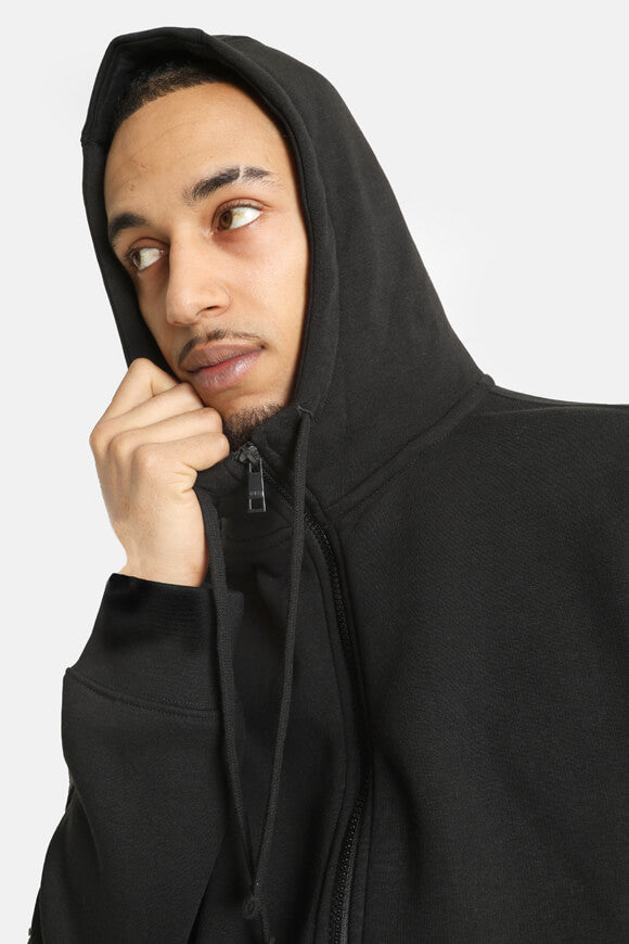 Hooded sweat jacket - Black