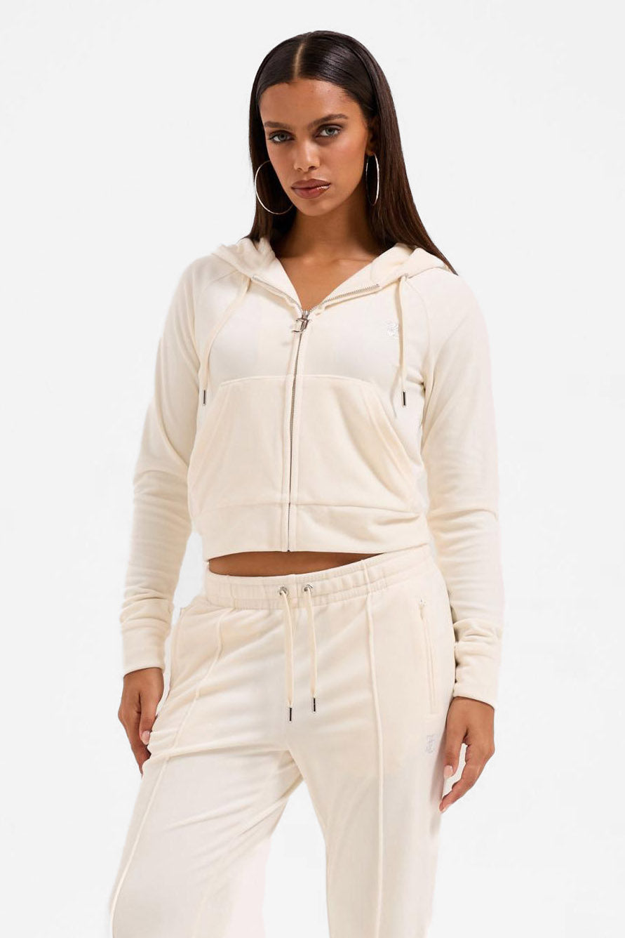 Madison Samt Crop Jacke - Sugar Swizzle