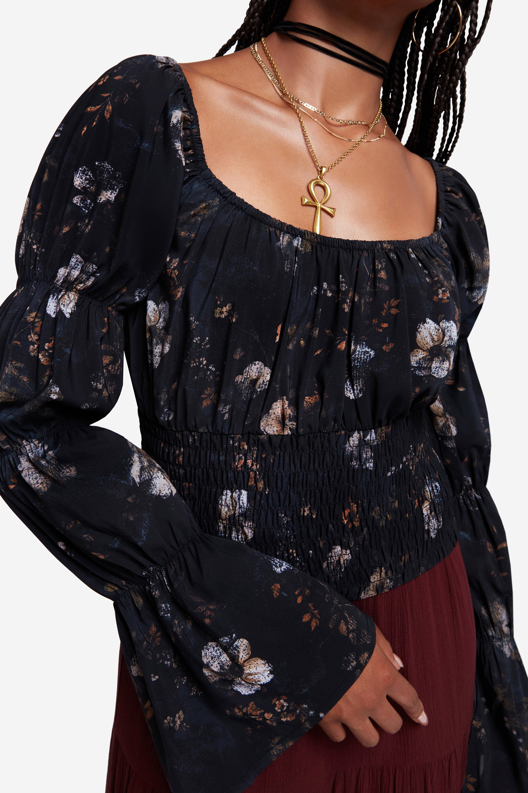 Autumna Crop Langarmshirt - Black