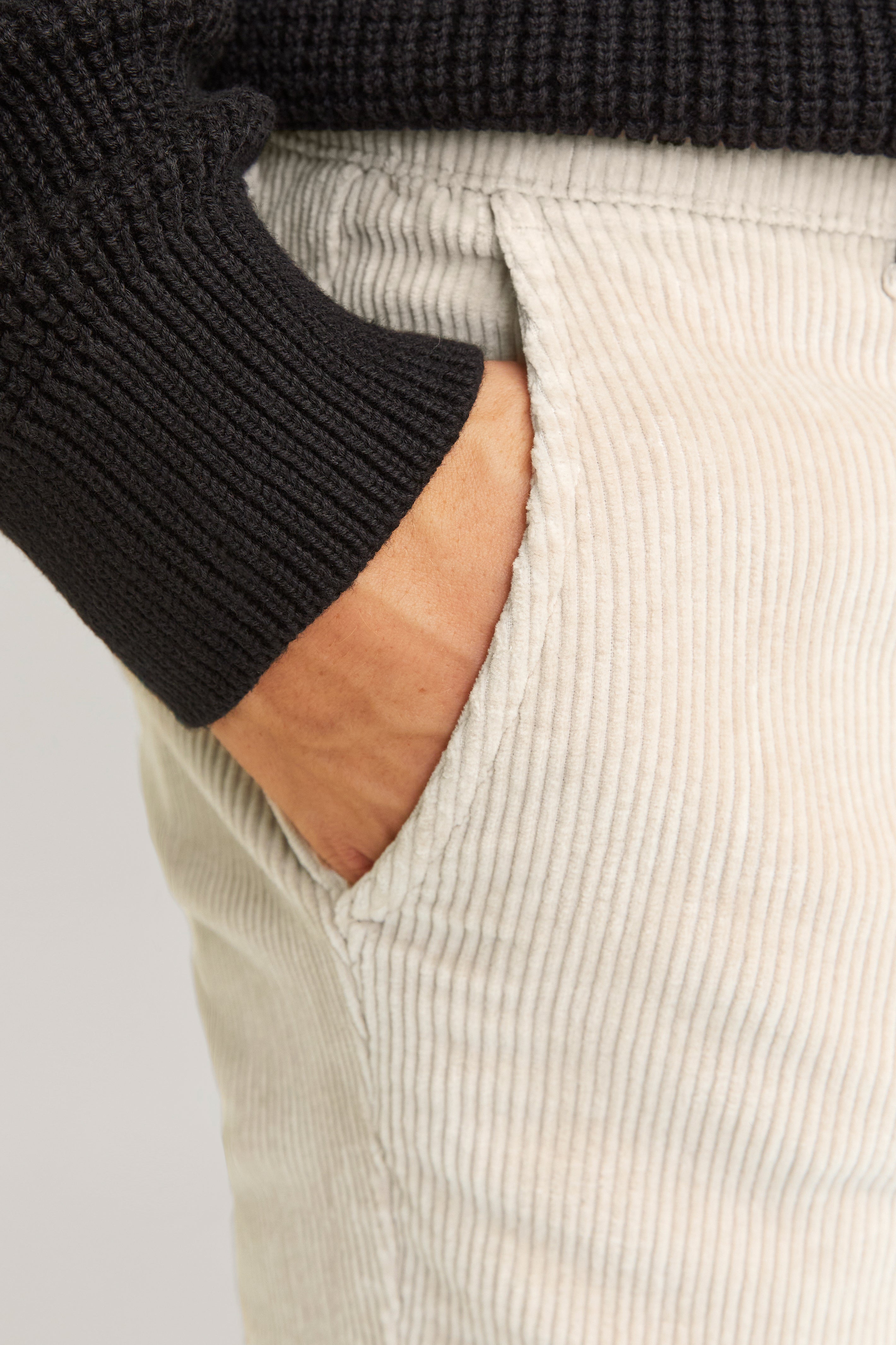 JPSTMARCO pantalon chino en velours côtelé L32 - Moonbeam