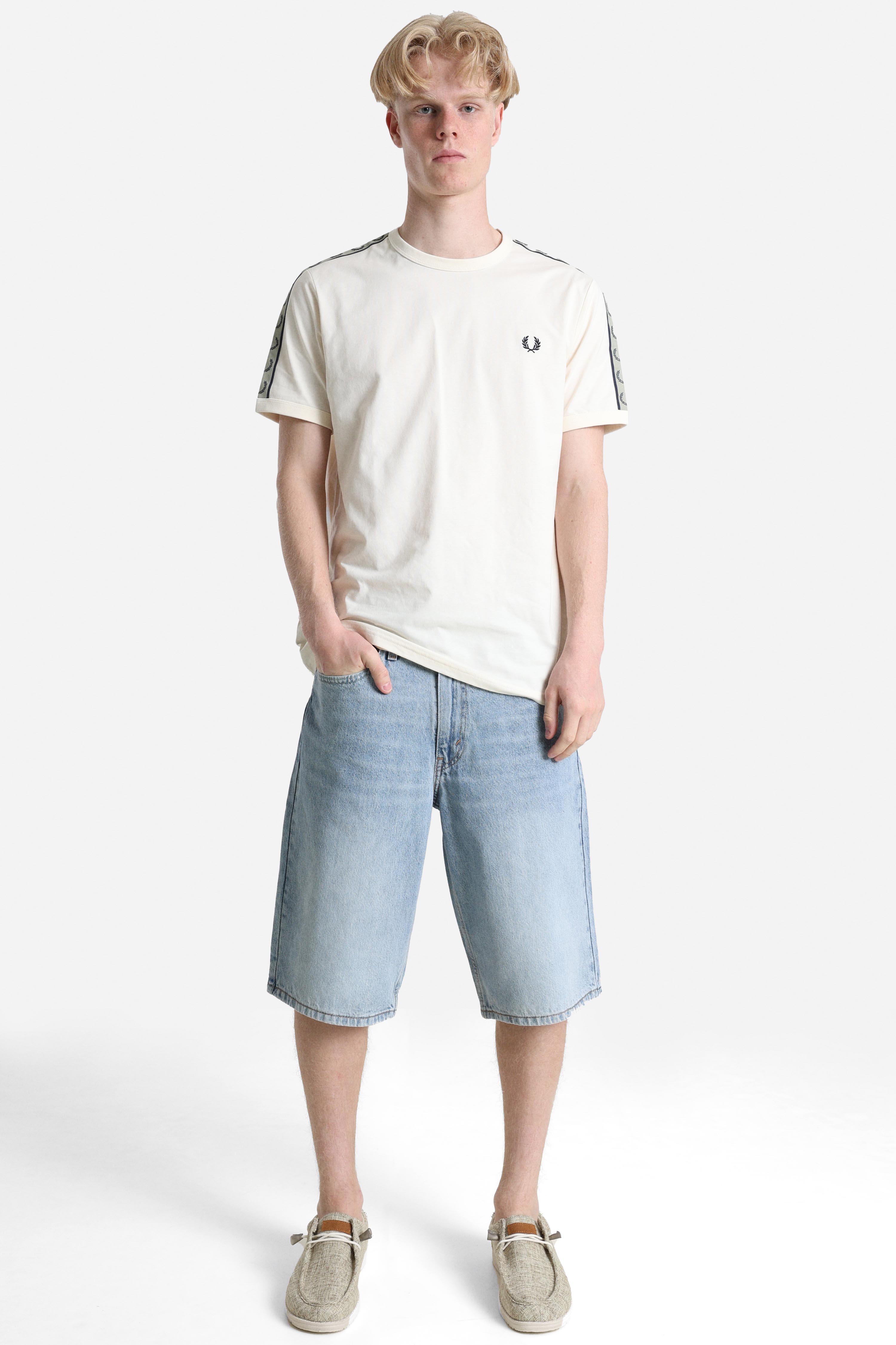 Contrast Tape Ringer T-Shirt - Offwhite