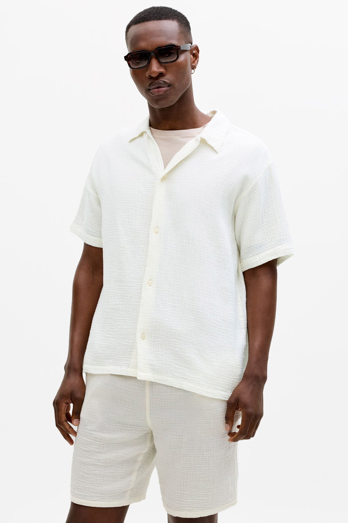 JORNANTUCKET chemise en tissu structuré - Cloud Dancer