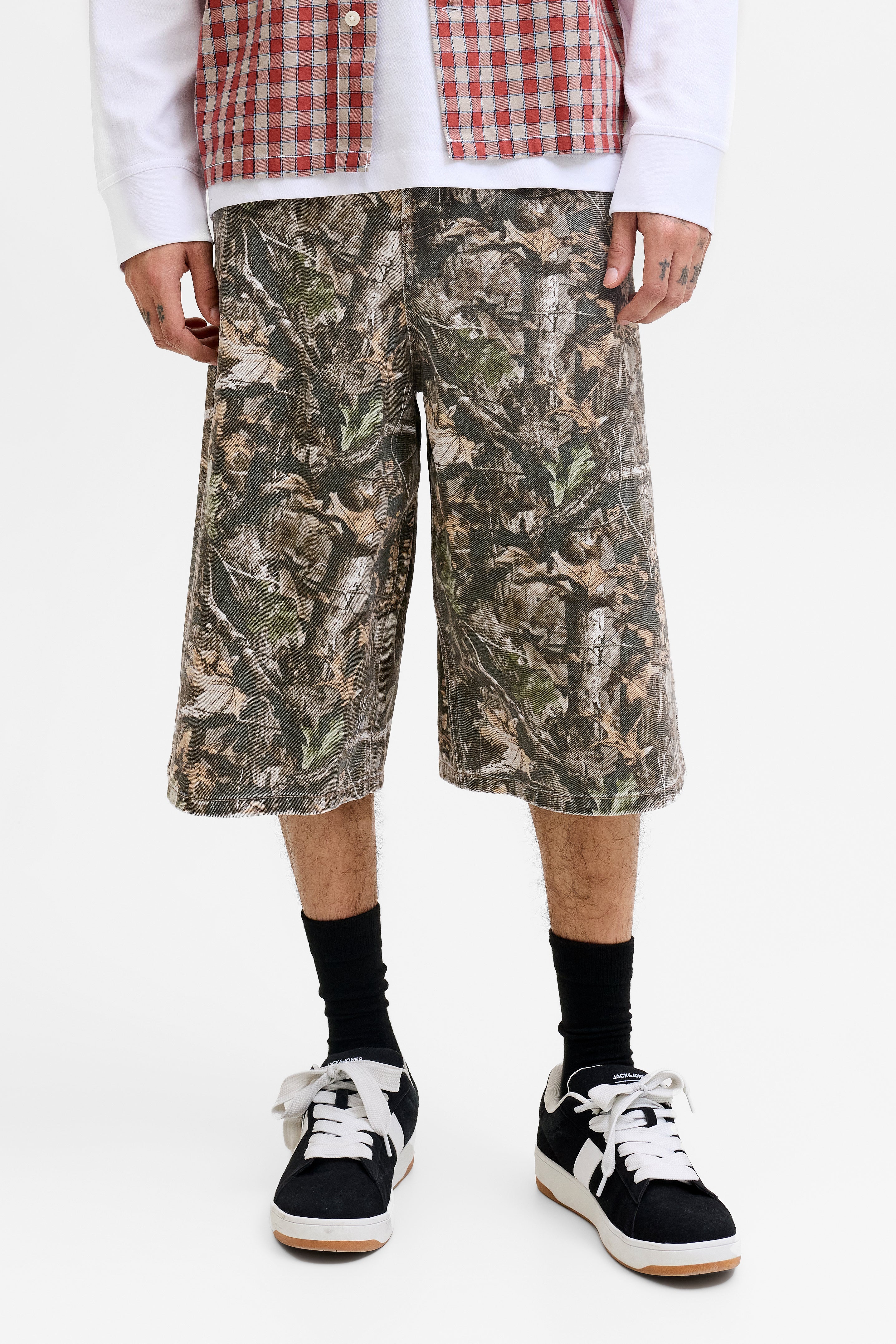 JJBILLY bermuda en jean - Dark Green