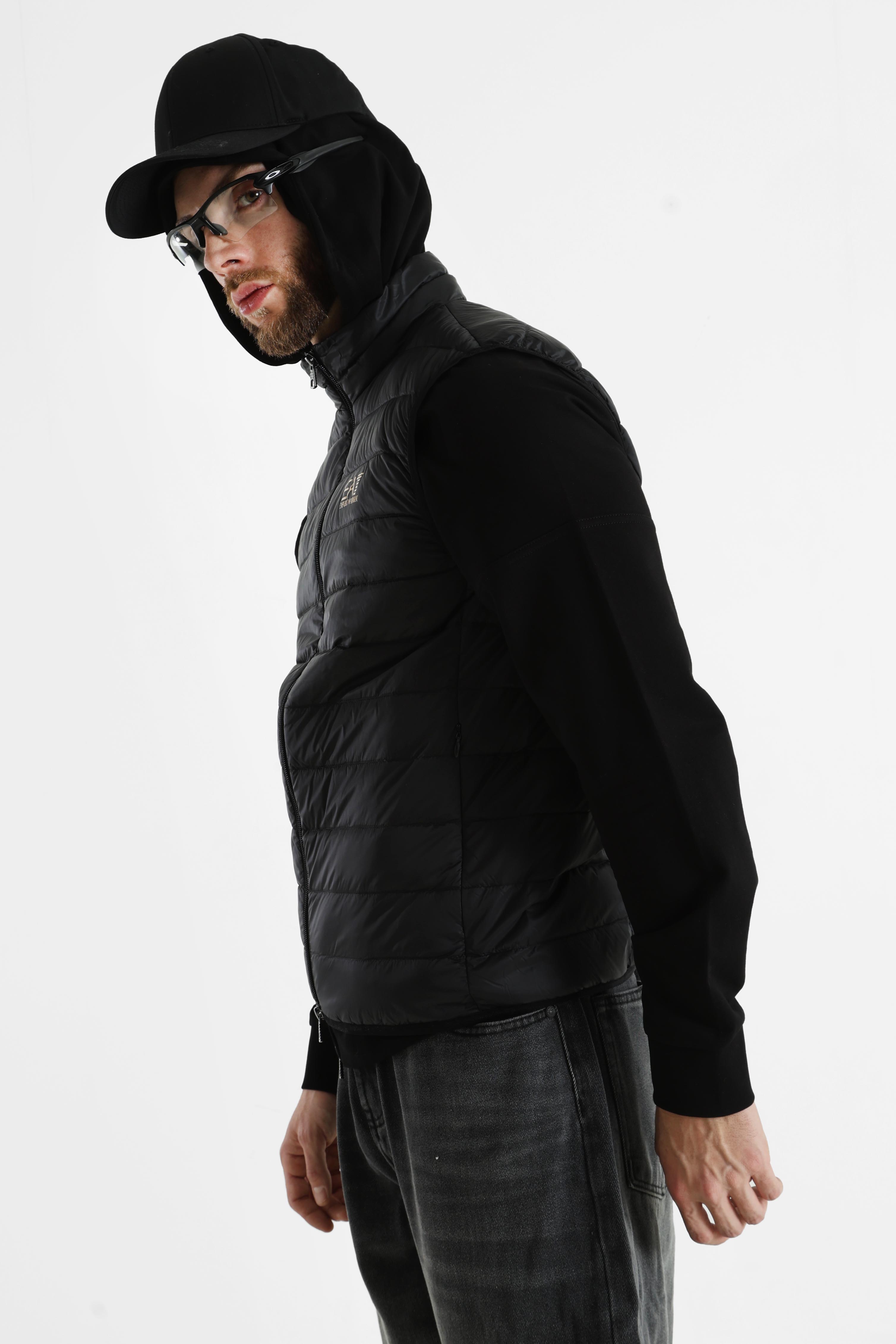 Gesteppte Daunenjacke - Black