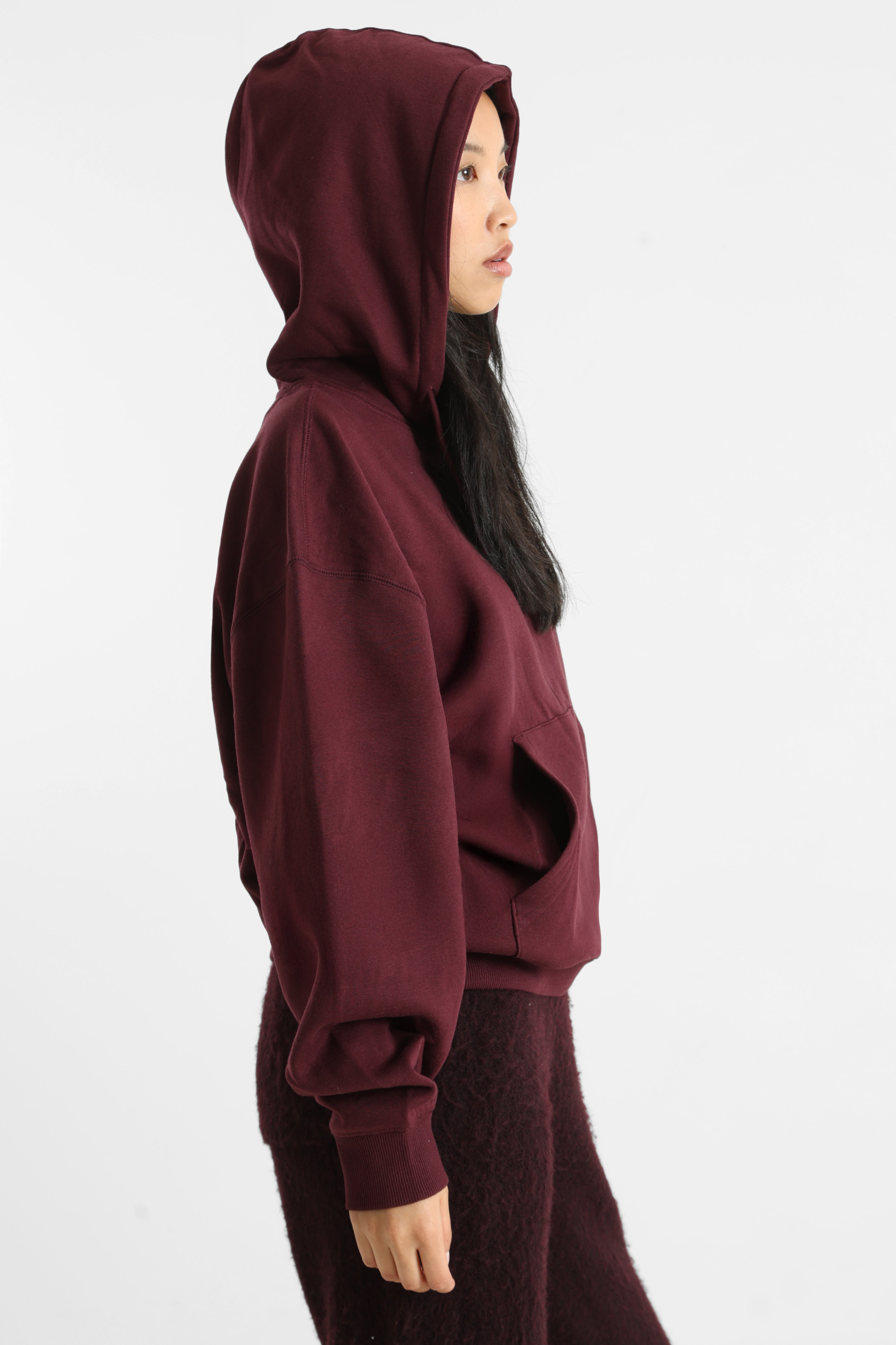 Sweatshirt à capuchon - Bordeaux