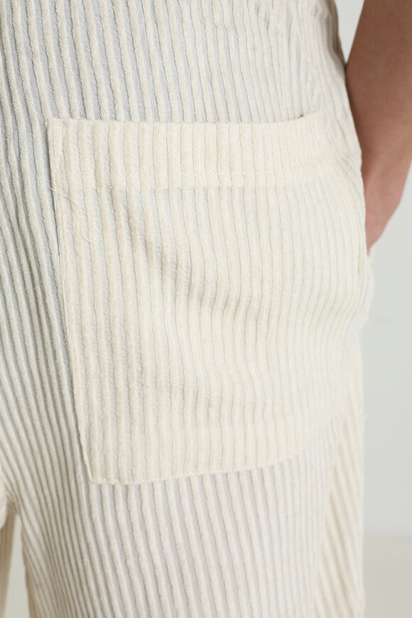 Pantalon en tissu structuré - Beige clair