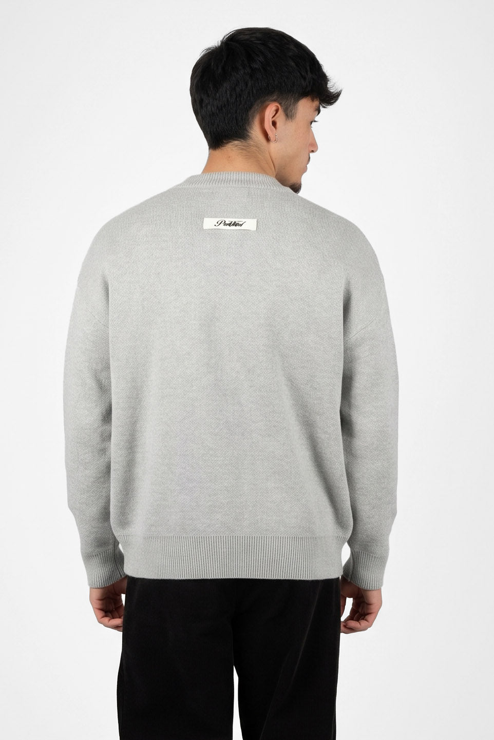 Academy knitted sweater - Grey Melange