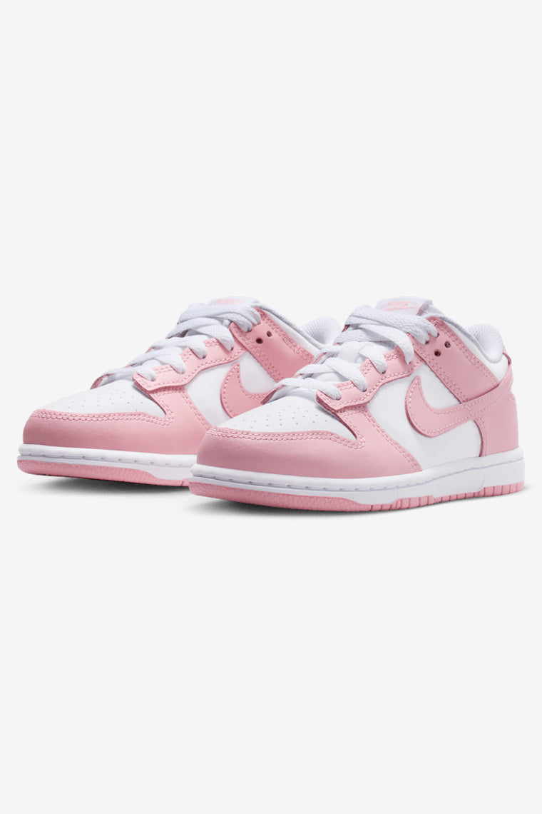 Sneaker Dunk Bambini - Bianco + Rosa Medio Soft