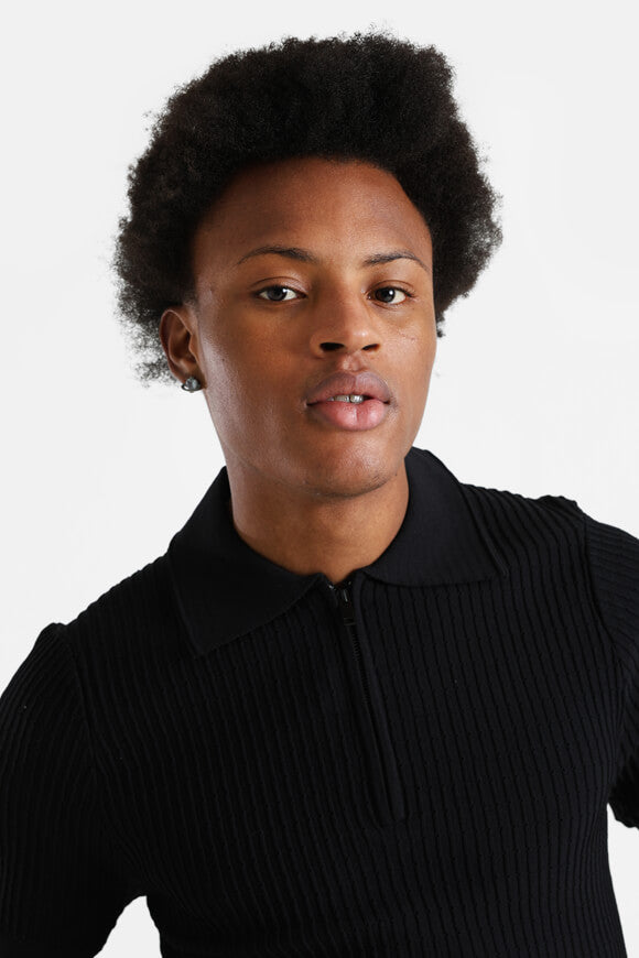 T-Shirt en tissu structuré - Noir