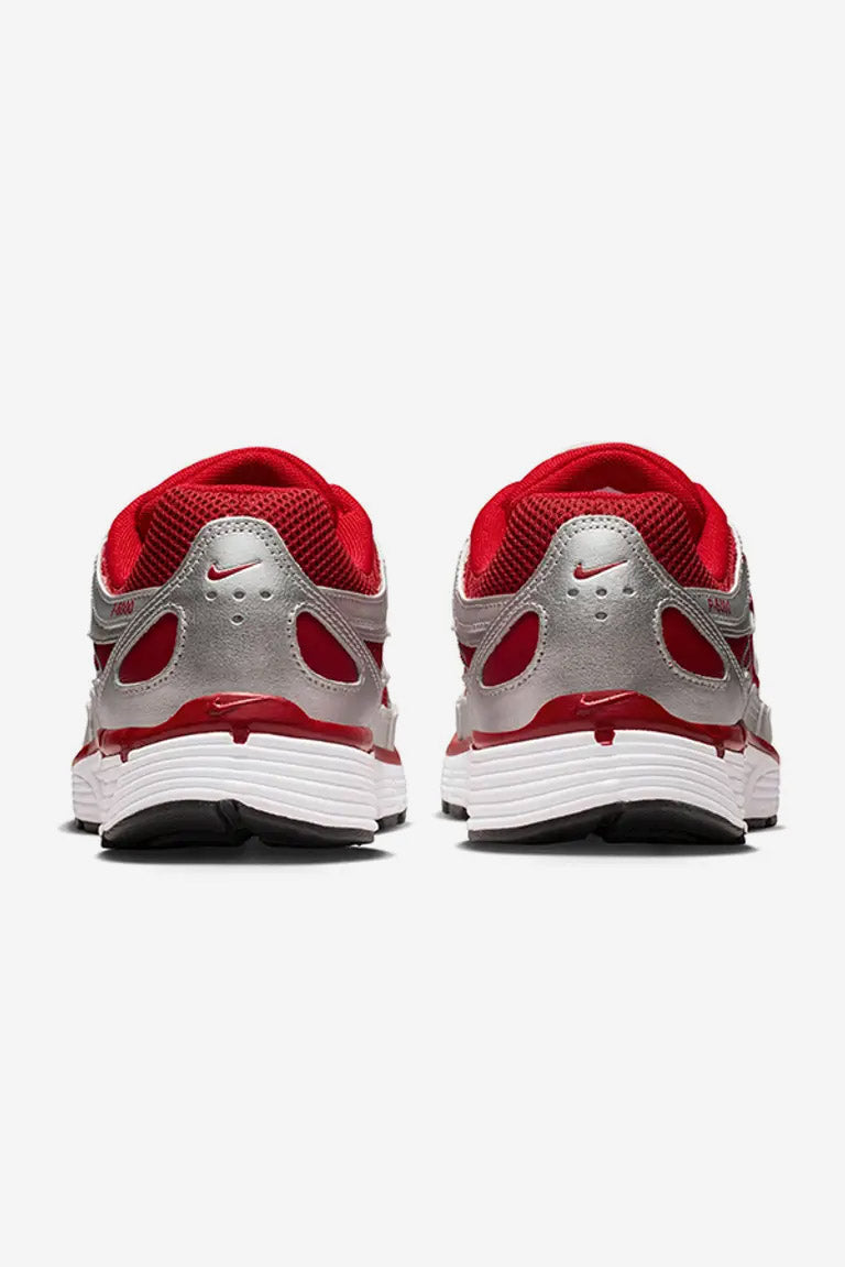 P-6000 Sneaker - Metallic Silver + Gym Red